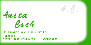anita cseh business card